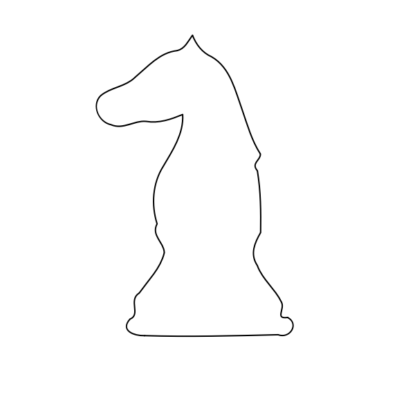 SVG White knight chess piece