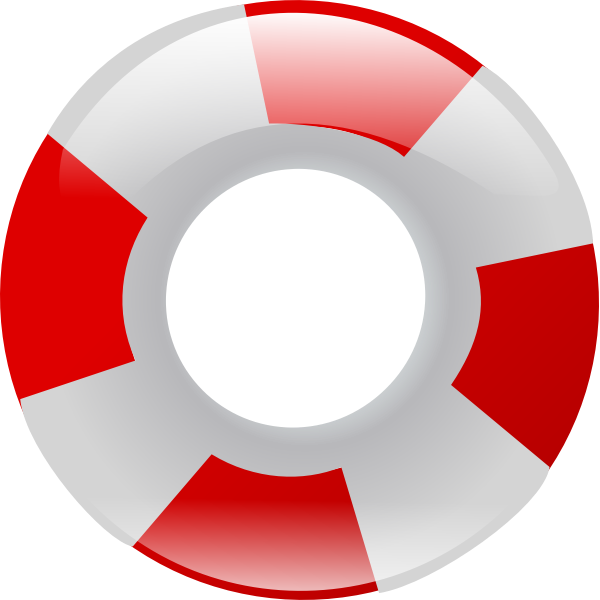 SVG White lifebelt vector image