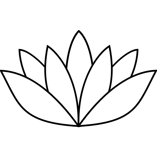 SVG white lotus flower