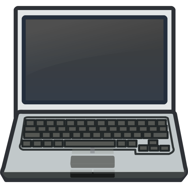SVG White netbook vector image