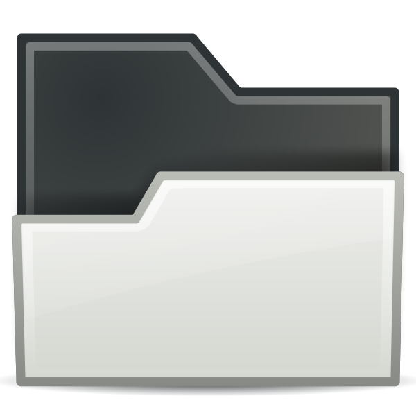 SVG White opened folder