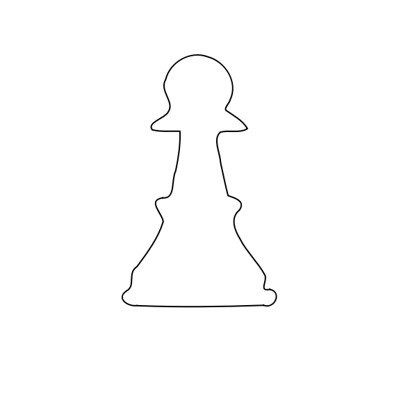 SVG White pawn silhouette
