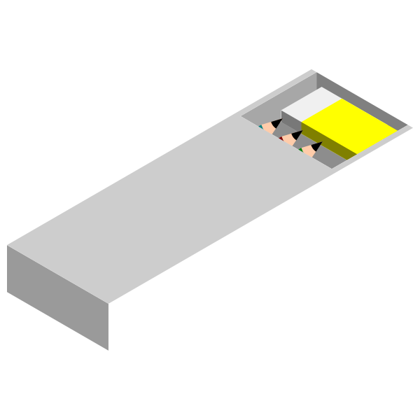 SVG White pencil case