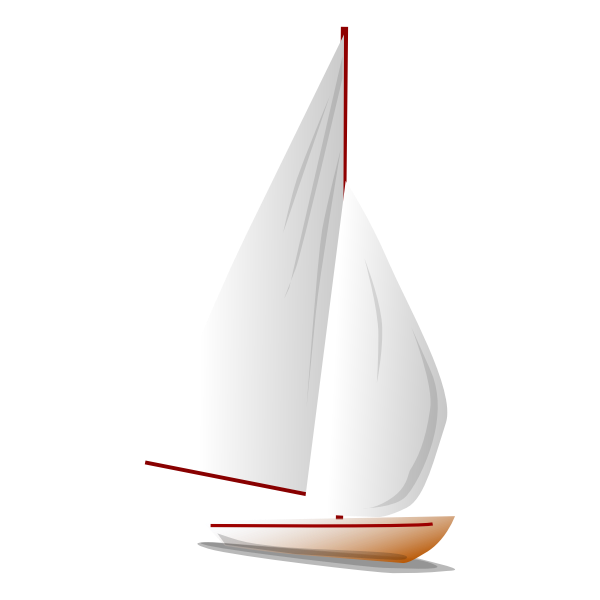 SVG White sailboat