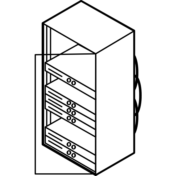 SVG White servers closet vector image