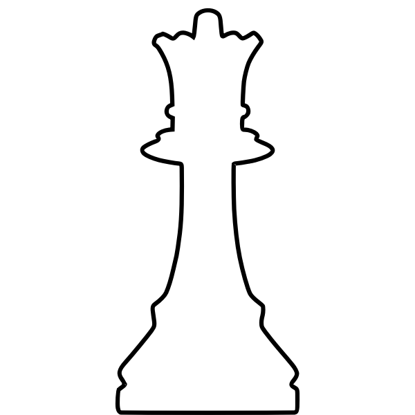 SVG White silhouette chess piece
