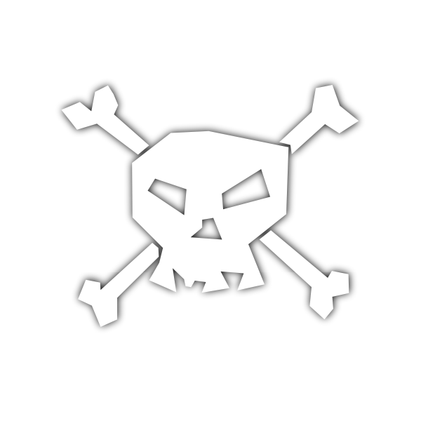 SVG White skull