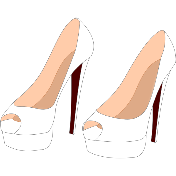 SVG White stilettos