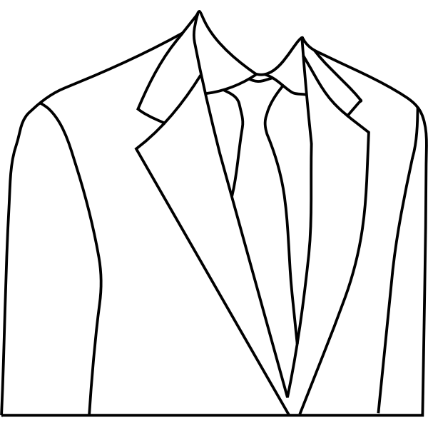 SVG White suit jacket vector drawing