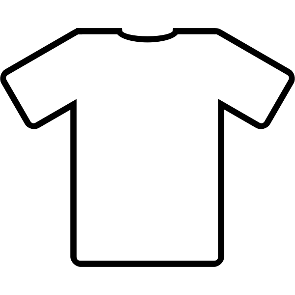 SVG White t-shirt vector clip art