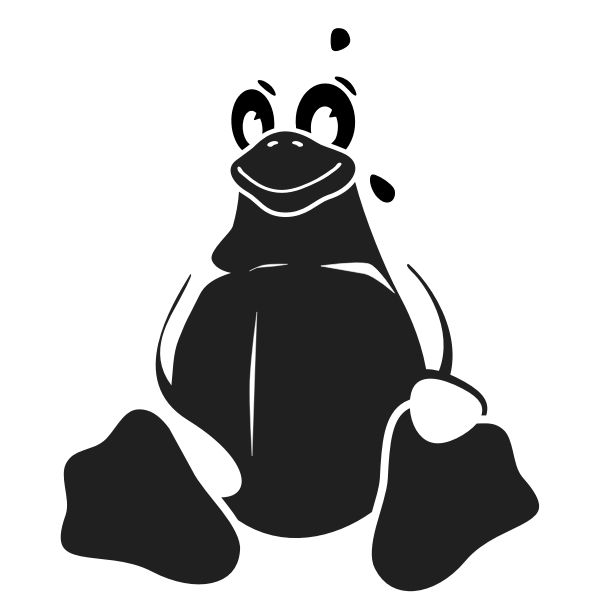 SVG White Tux Logo