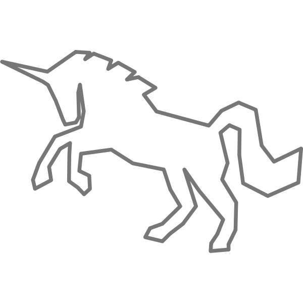 SVG White Unicorn