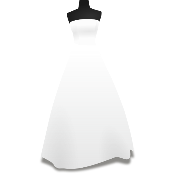 SVG White wedding dress on a stand vector image