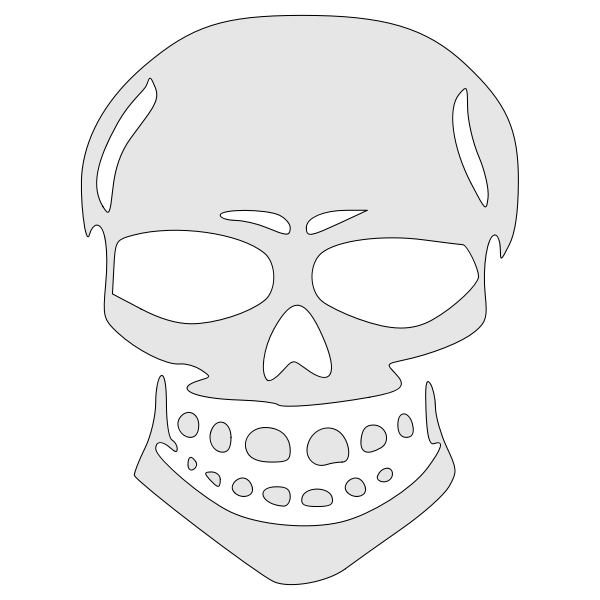 SVG Wicked skull stencil