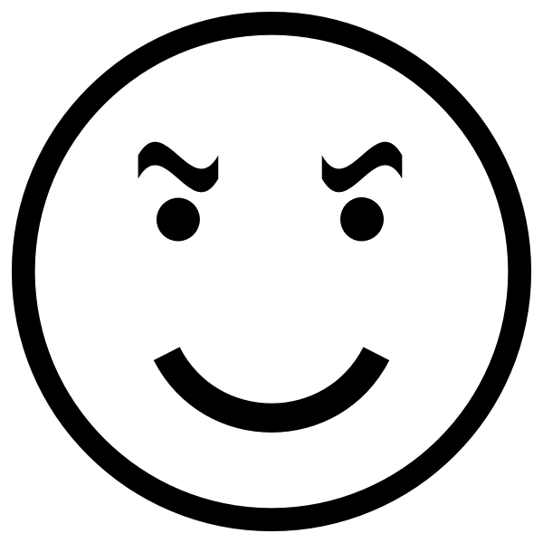 SVG Wicked smiley face