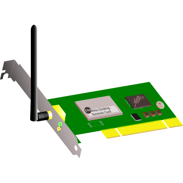 SVG WIFI PCI card vector image