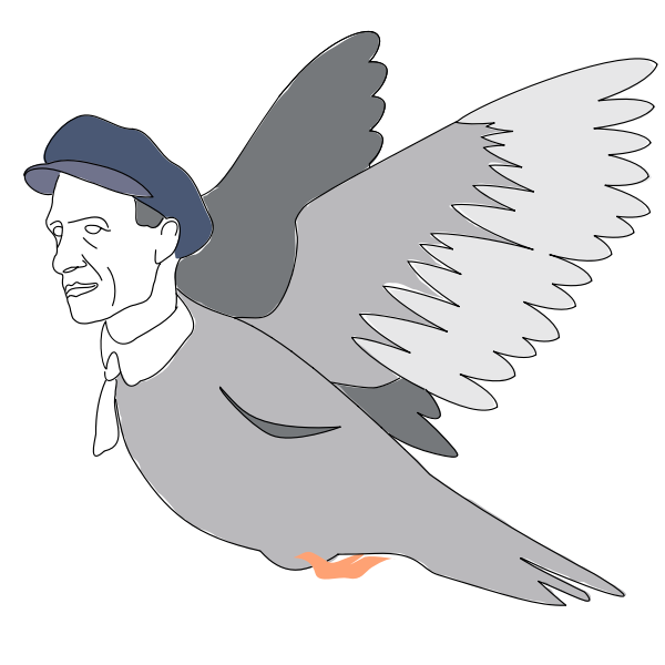 SVG Wilbur Wright pigeon
