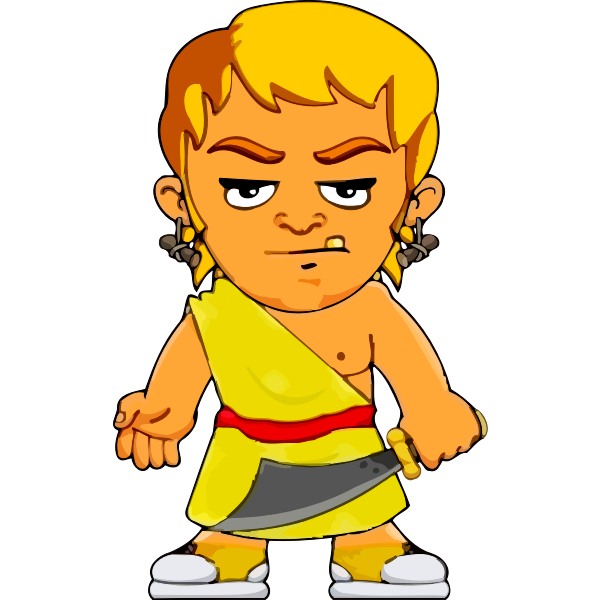 SVG Wild angry man