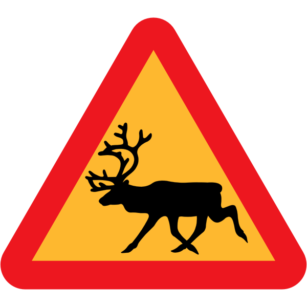 SVG Wild animal traffic sign vector