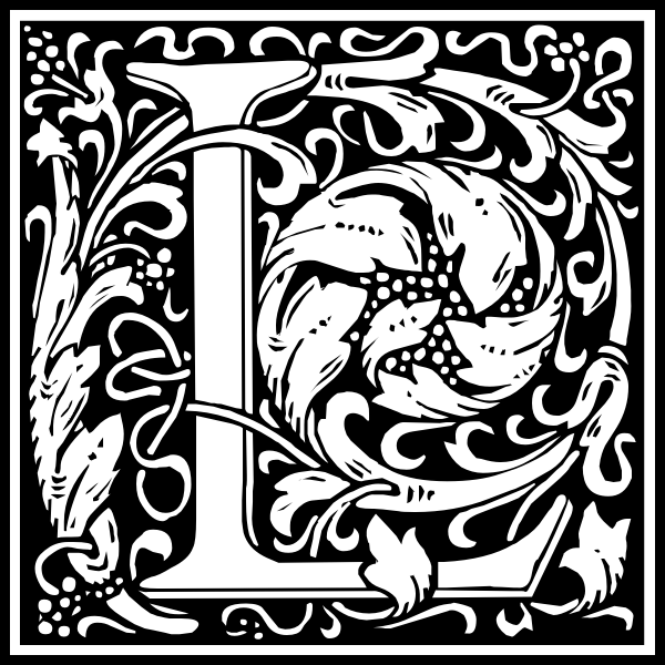 SVG William Morris letter L