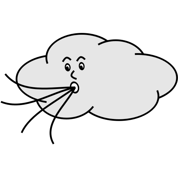 SVG Wind blowing cloud