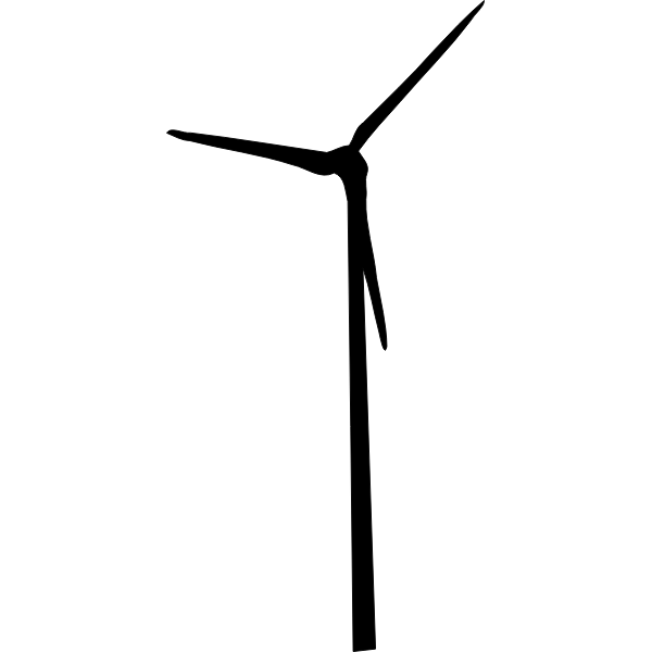 SVG Wind turbine silhouette