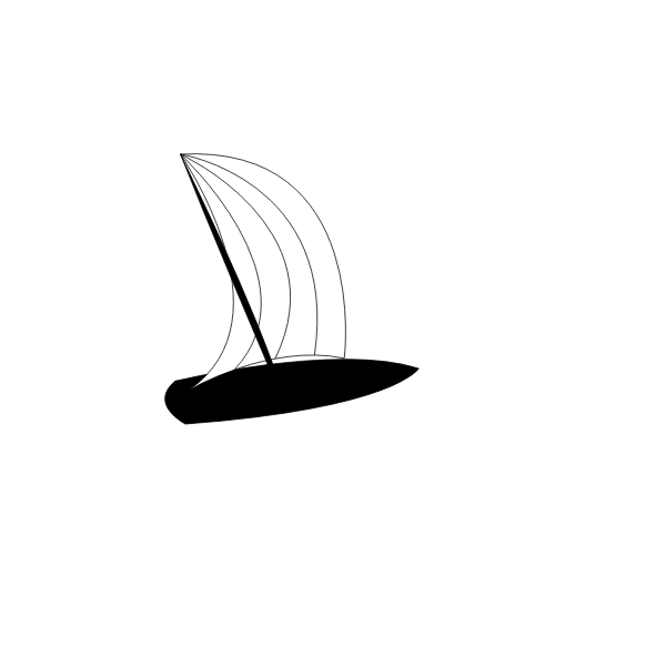 SVG Windsurfing board vector image