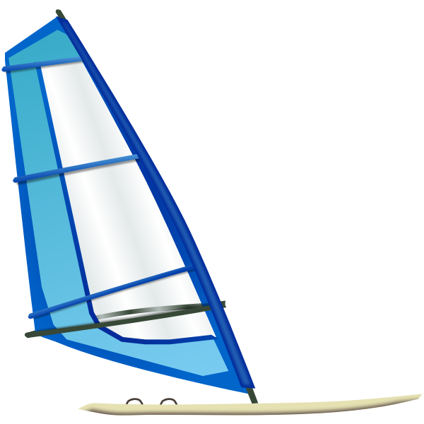 SVG Windsurfing boat vector image