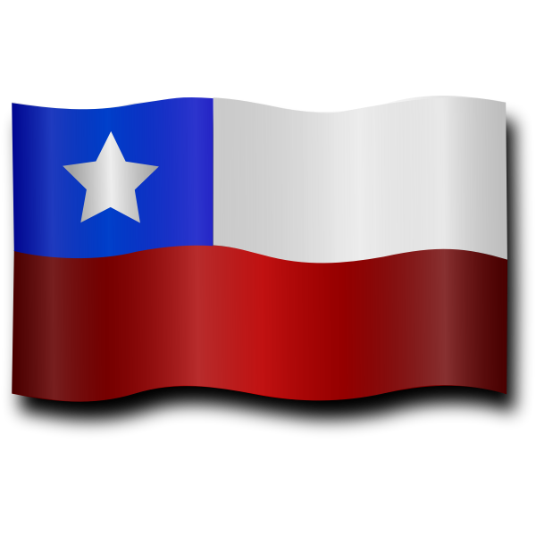 SVG Windy Chilean flag vector clip art