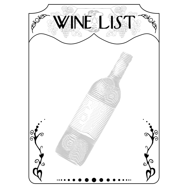 SVG Wine List vector image