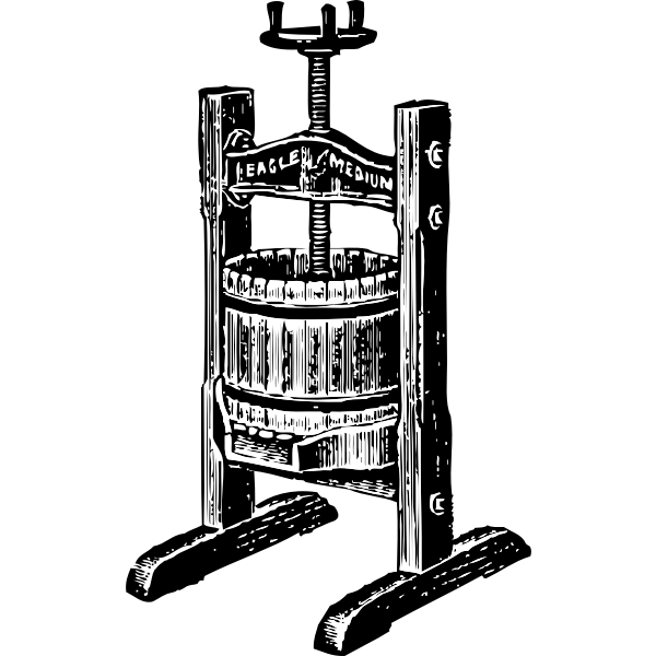 SVG wine press