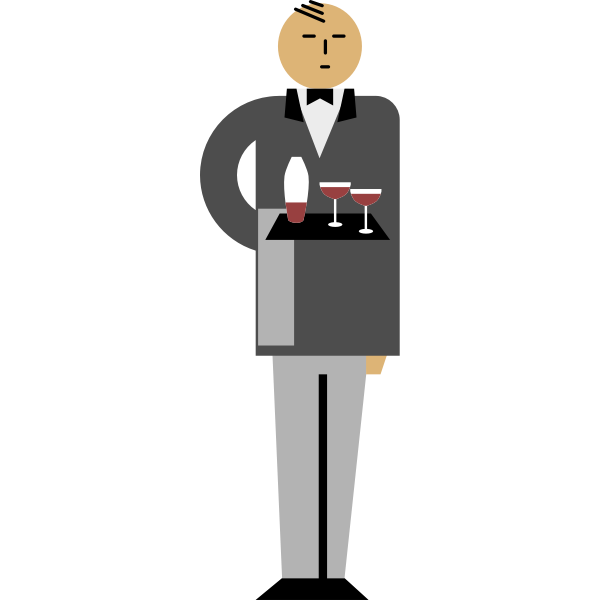 SVG Wine waiter