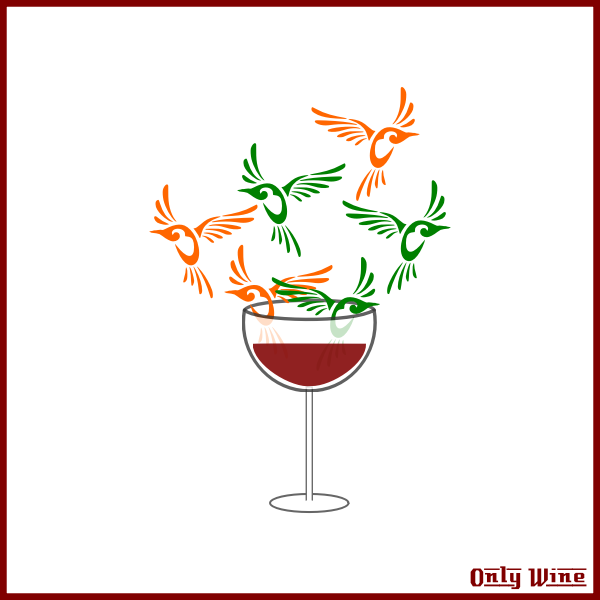 SVG Wine with birds
