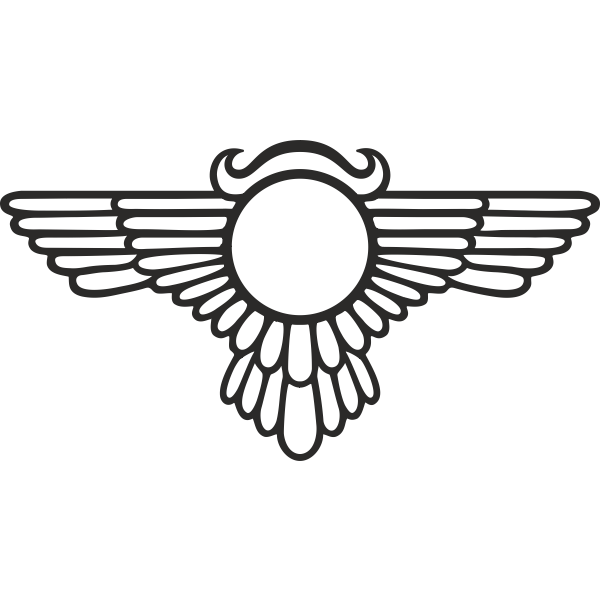 SVG Winged globe vector drawing