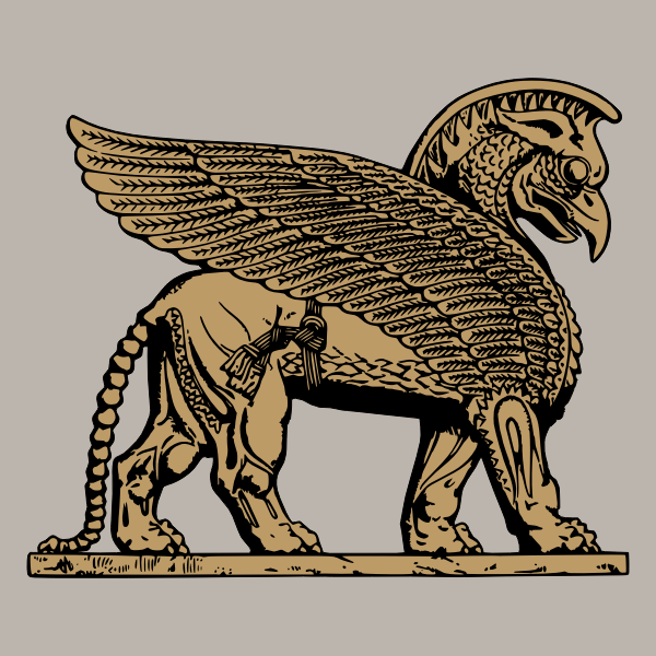 SVG Winged lion in golden color