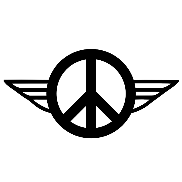SVG Wings of peace silhouette vector clip art