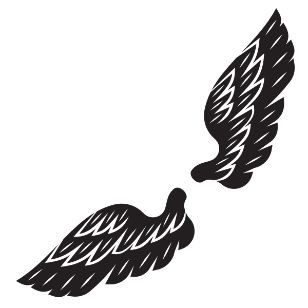 SVG Wings silhouette graphics
