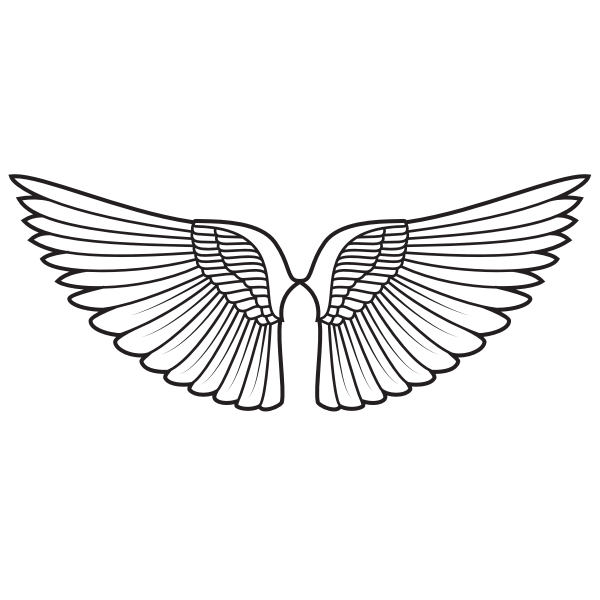 SVG Wings silhouette monochrome