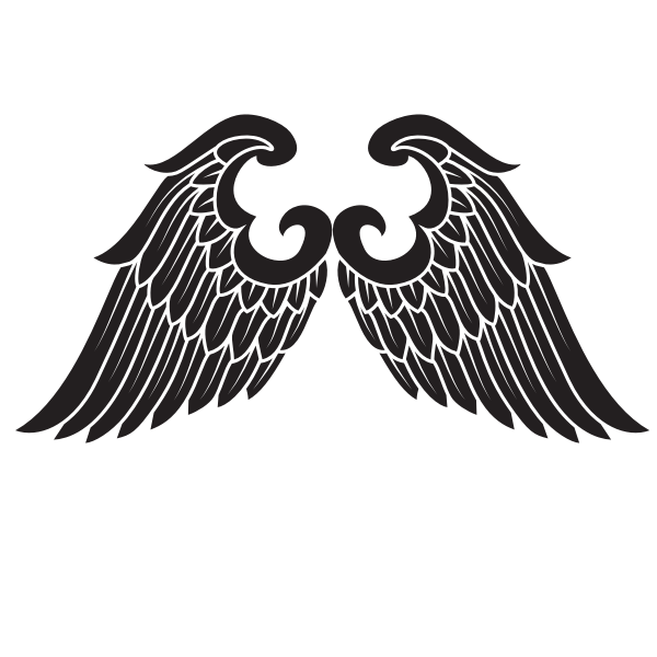 SVG Wings silhouette outline