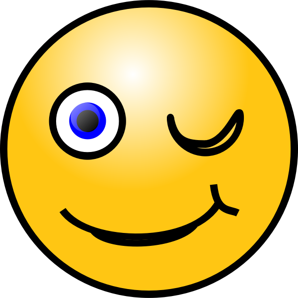 SVG Winking face emoticon
