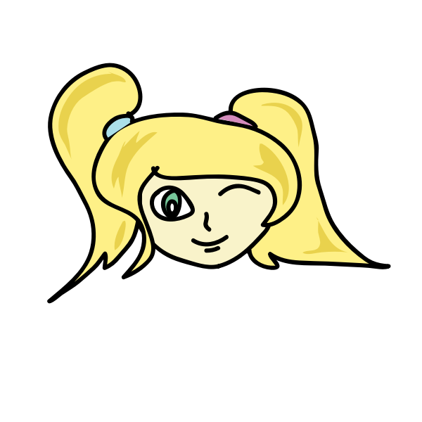 SVG Winking girl vector image