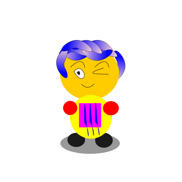 SVG Winking kid