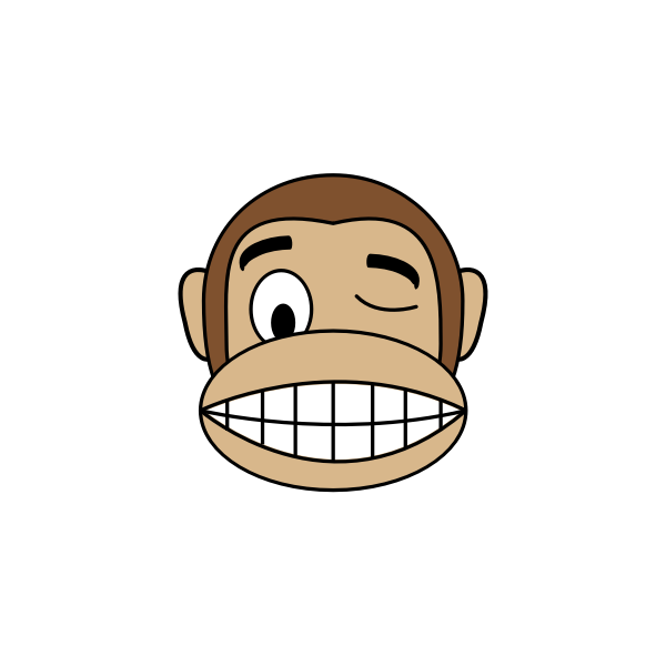 SVG Winking monkey