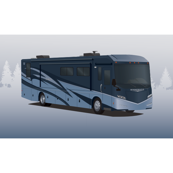 SVG Winnebago bus vector drawing