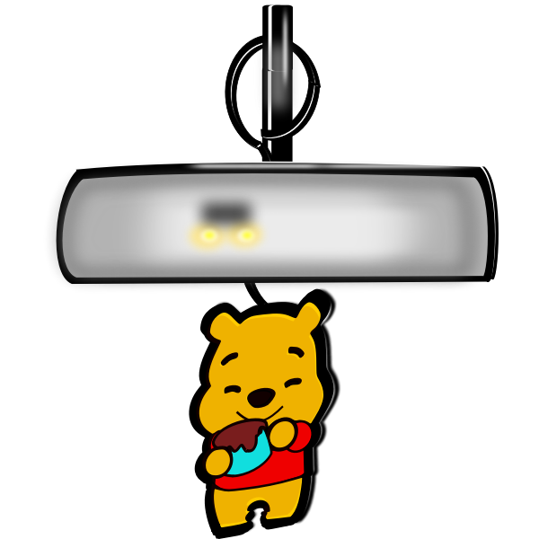 SVG Winnie the Pooh air freshener vector illustration