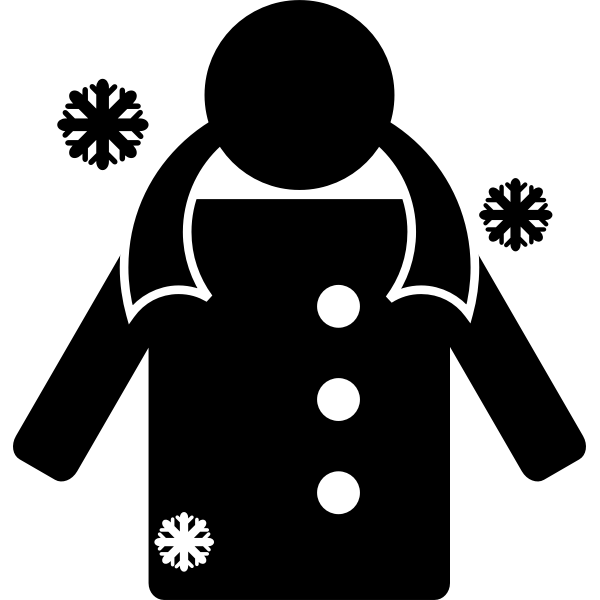 SVG Winter clothing icon vector image