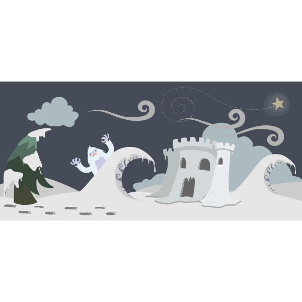 SVG Winter Collage From Glitch Kukubee