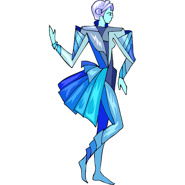 SVG Winter dancer vector image