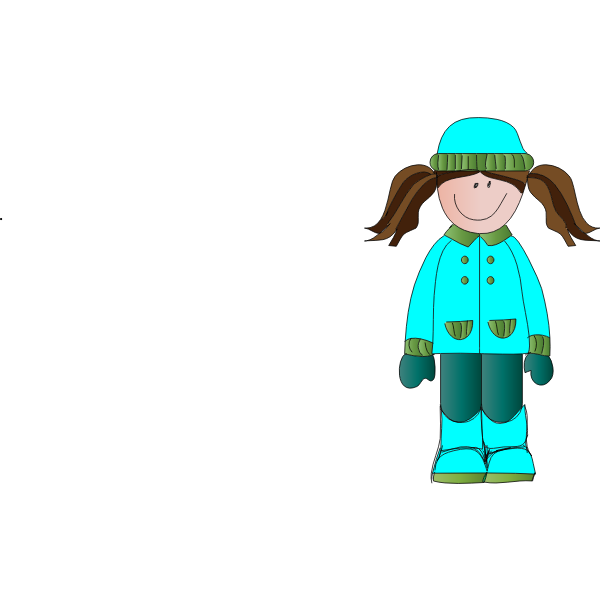 SVG Winter girl