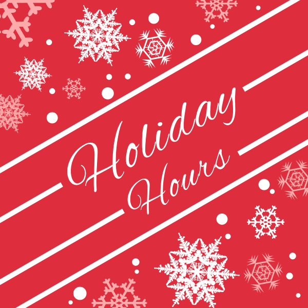 SVG Winter Holiday Hours